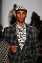 A model walks the runway ay the Todd Snyder fashion show during New York Fashion Week