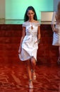 Model walks runway fashion show of Valentino Ready-To-Wear collection