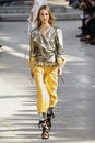 A model walks the runway during the Isabel Marant show