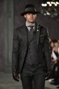 A model walks the runway at the Joseph Abboud Runway Show Royalty Free Stock Photo
