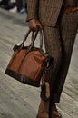 A model walks the runway at the Joseph Abboud Runway Show Royalty Free Stock Photo