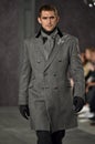 A model walks the runway at the Joseph Abboud Runway Show Royalty Free Stock Photo