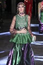 A model walks the runway during the Manish Arora show