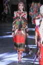 A model walks the runway during the Manish Arora show