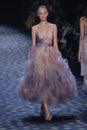 A model walks the runway at the Marchesa fashion show