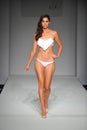 A model walks the runway at Skinny Bikini show Royalty Free Stock Photo