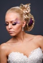 Model in a wedding dressd Royalty Free Stock Photo