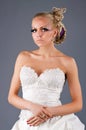 Model in a wedding dressd Royalty Free Stock Photo