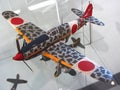 Model of WW2 Japanese Imperial Army monoplane fighter aircraft Kawasaki Ki-100 Go-shiki sentouki or abbreviated as Goshikisen. Royalty Free Stock Photo