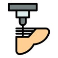 Modeling bioprinting icon vector flat Royalty Free Stock Photo