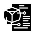 modeling data science glyph icon vector illustration Royalty Free Stock Photo