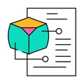modeling data science icon color illustration Royalty Free Stock Photo