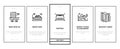 Modeling Engineering Onboarding Icons Set Vector