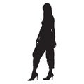 modeling girl silhouette illustration Royalty Free Stock Photo