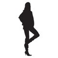 modeling girl silhouette illustration Royalty Free Stock Photo
