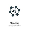 Modeling vector icon on white background. Flat vector modeling icon symbol sign from modern activity and hobbies collection for