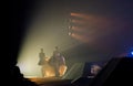 Models evening Ball Gown walk out from Lighting