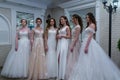 Bride models in wedding dresses