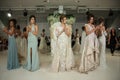 Models pose on the runway for Julie Vino Havana 2018 Bridal Collection runway show Royalty Free Stock Photo