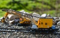 Models of the railroads Marklin , mobile crane Royalty Free Stock Photo