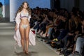 Models with swimsuit catwalk