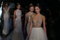 Models walk the runway during the Alon Livne White Fall/Winter 2016 Couture Bridal Collection