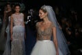 Models walk the runway during the Alon Livne White Fall/Winter 2016 Couture Bridal Collection