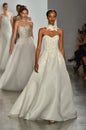 Models walk the runway during the Amsale Fall/Winter 2016 Couture Bridal Collection runway show Royalty Free Stock Photo