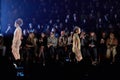 Models walk runway at the Art Heart fashion show during MBFW Fall 2015