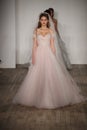 Models walk the runway finale for Blush by Hayley Paige Bridal show Fall/Winter 2018 Collection Royalty Free Stock Photo