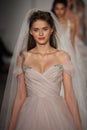 Models walk the runway finale for Blush by Hayley Paige Bridal show Fall/Winter 2018 Collection Royalty Free Stock Photo