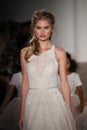 Models walk the runway finale for Blush by Hayley Paige Bridal show Fall/Winter 2018 Collection Royalty Free Stock Photo