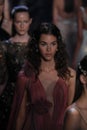 Models walk the runway finale at the Marchesa fashion show Royalty Free Stock Photo