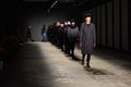 Models walk the runway finale during the Robert Geller NYFW: Mens show Royalty Free Stock Photo