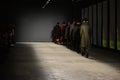 Models walk the runway finale during the Robert Geller NYFW: Mens show Royalty Free Stock Photo