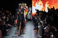 Models walk the runway finale at the Tokyo James fashion show