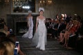 Models walk the runway at the Mira Zwillinger Spring 2015 Bridal collection show Royalty Free Stock Photo
