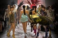 Models walks the runway finale for The Blonds during NYFW: The Shows at Gallery I at Spring Studios on February 09, 2020 in NYC