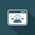 Modem connection - Vector flat minimal icon