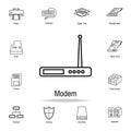 Modem icon. Detailed set of computer part icons. Premium graphic design. One of the collection icons for websites, web design, Royalty Free Stock Photo