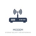 Modem icon. Trendy flat vector Modem icon on white background fr Royalty Free Stock Photo