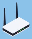 Modem Wifi Connection Router, Isolated Icon Vector Royalty Free Stock Photo