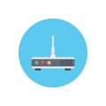 Modem vector flat colour icon Royalty Free Stock Photo