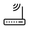 Modem vector line icon