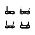 Modem Wireless Network Device Icons Royalty Free Stock Photo