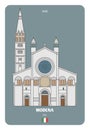 Modena cathedral, Italy. Architectural symbols of European cities