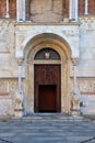 Modena cathedral, Italy, Unesco site, entrance portal of the main facade Royalty Free Stock Photo