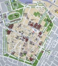 Modena city center map, Italy Royalty Free Stock Photo