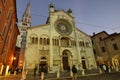 Modena, Emilia Romagna, Italy. The magnificent facade of the cathedral