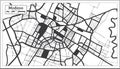 Modena Italy City Map in Black and White Color in Retro Style. Outline Map